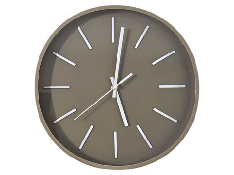 Reloj redondo gris agujas blancas Apolo 30cm