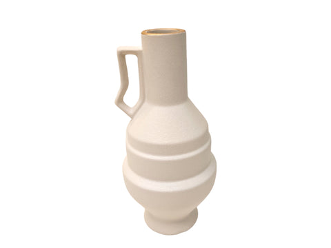 Jarron ceramica geo white 11.8*11.8*24.5cm