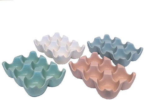 Set x 4 colores huevera de ceramica (Colores pueden variar)