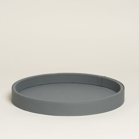 Bandeja Silken cuero circular 30x3 cm