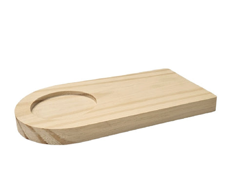 Bandeja de madera para taza 24x12x4 cm