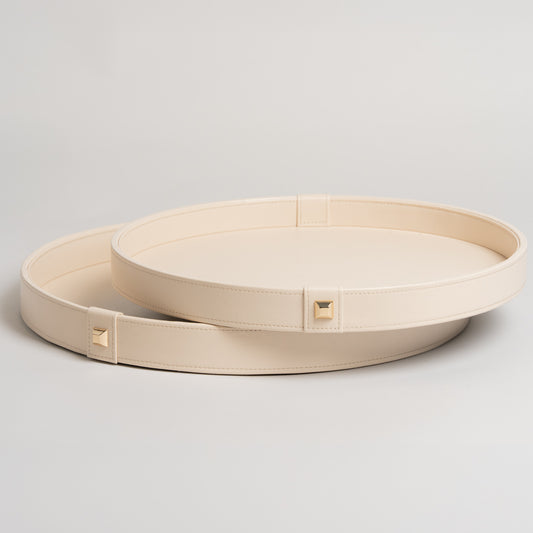 Bandeja circular Mavis set x 2 35x4 I 40x4 cm