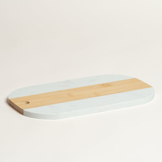 Linea Marmol Bandeja ovalada Aesty blanca 33x19 cm