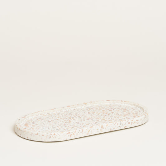 Bandeja Dots simil terrazo 13x26 cm