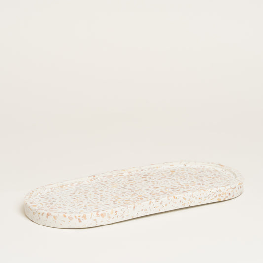 Bandeja Dots simil terrazo 13x30 cm