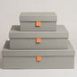 Caja DecoBox Grey set x 3 20x15x8 I 32x24x9 I 39x26x10 cm