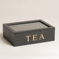 Caja de te madera 6 divisiones Blacky 24x17x7cm