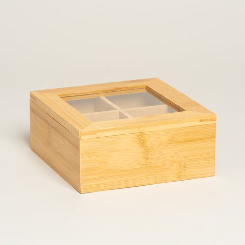 Caja de te bamboo Finea x 4 16x16x7 cm