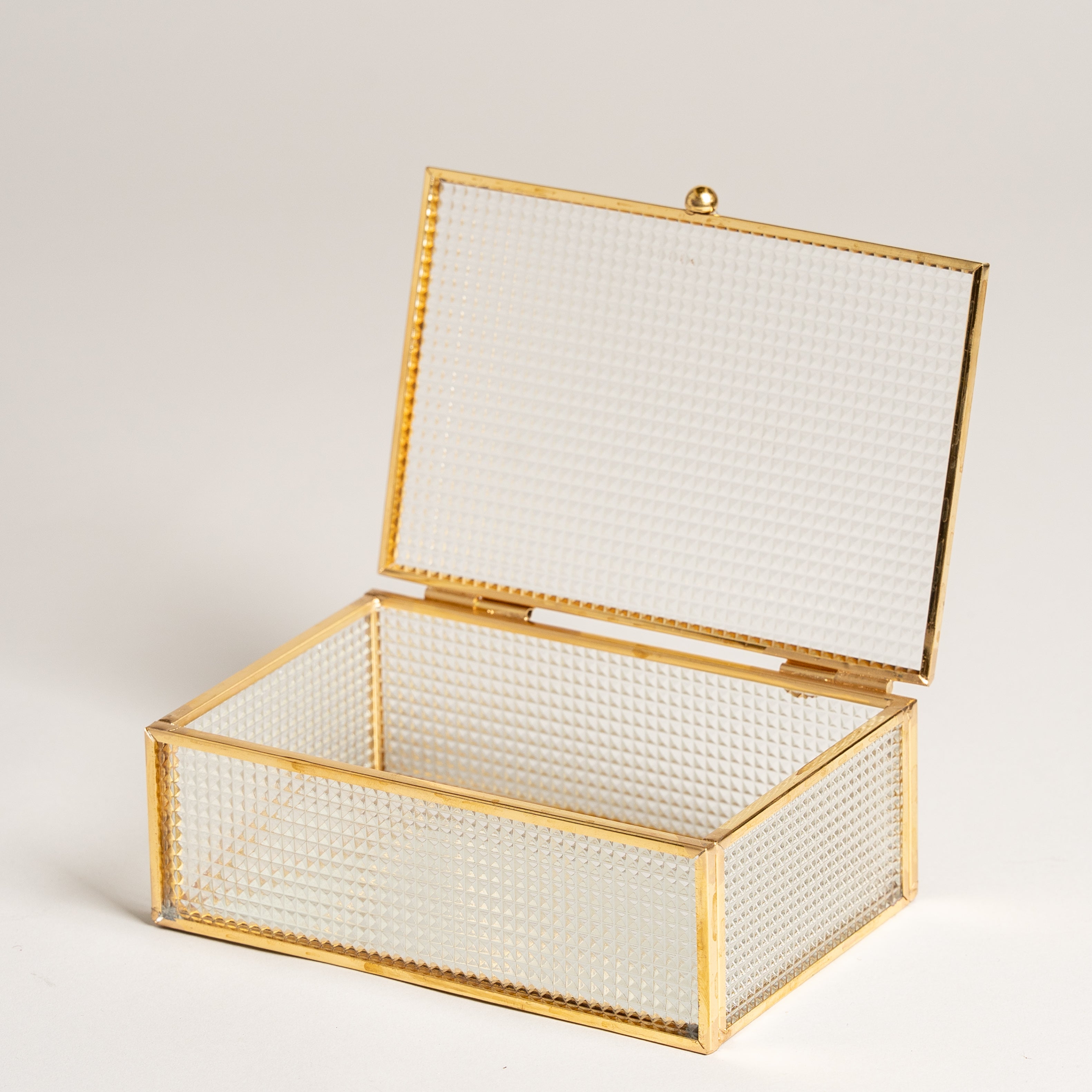 Linea metal organizador / Caja de vidrio 15x11x5 cm (Detalles sin devolucion)