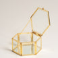 Linea metal alhajero espejado dorado hexagonal Asgard 10x10x6 cm
