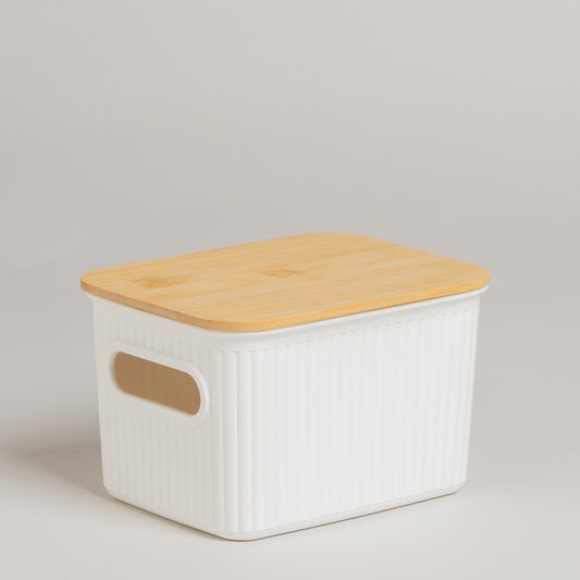 Caja de pp con tapa bambu 16*12*10 cm