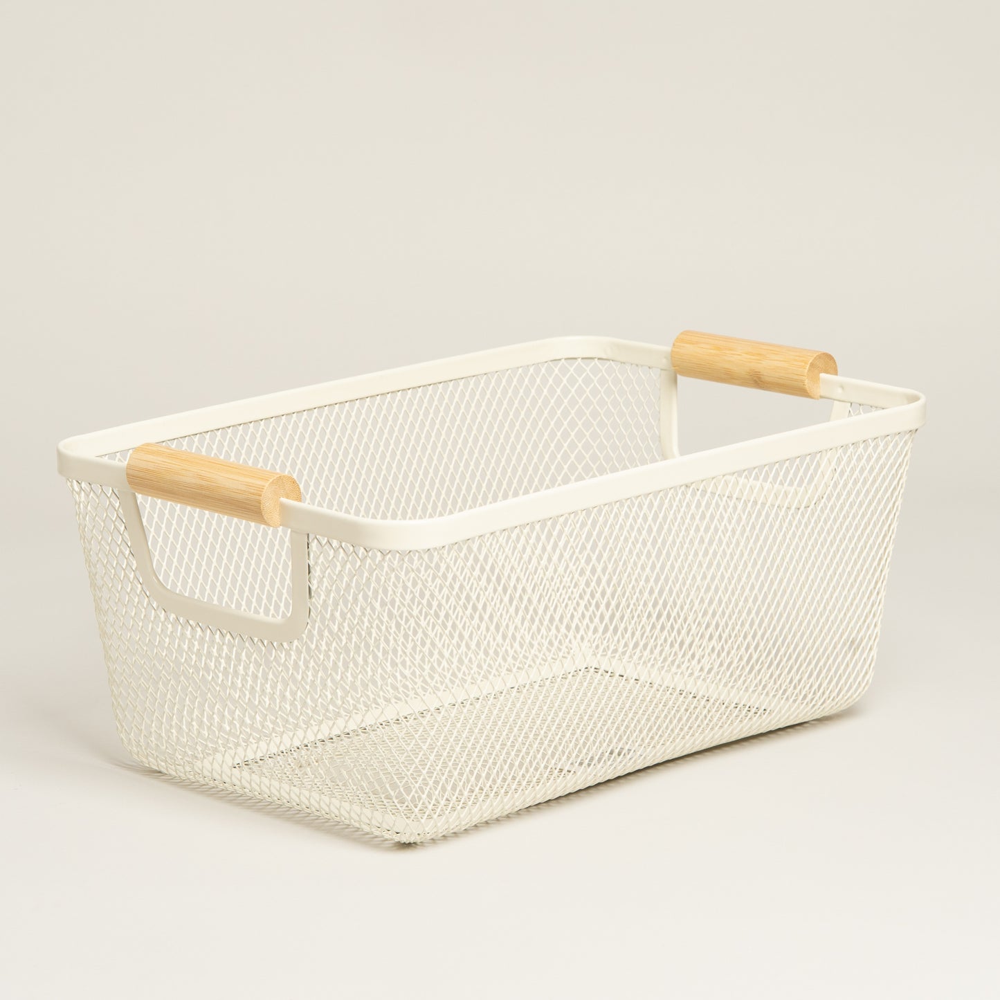 Canasto metalico Panal blanco 20x30x15 cm