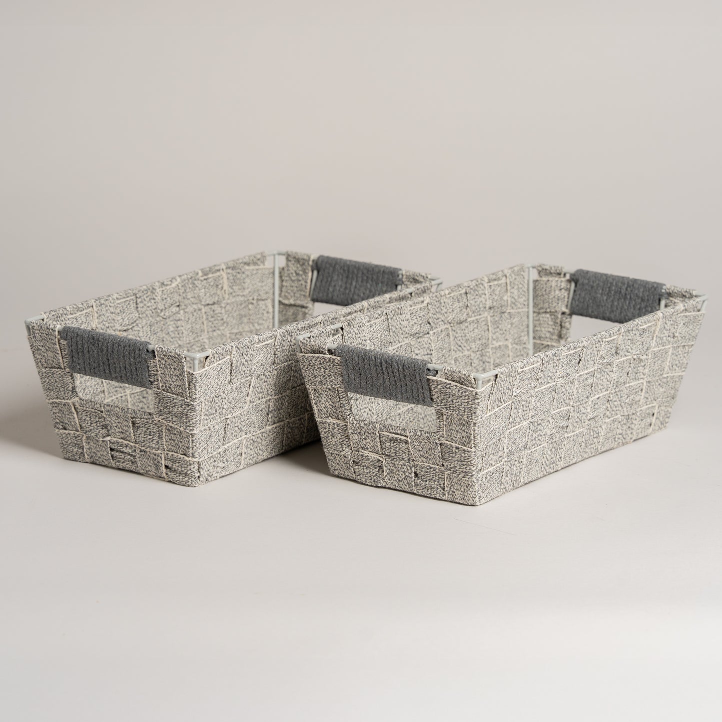 Cesto rectangular gris small Set x 2 30x17x11 cm