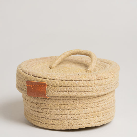 Cesto de algodon yuzo caramel 16x12