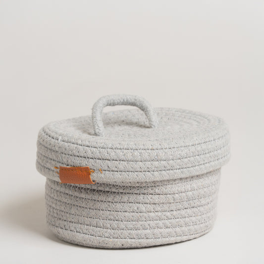 Cesto de algodon yuzo gris 16x12