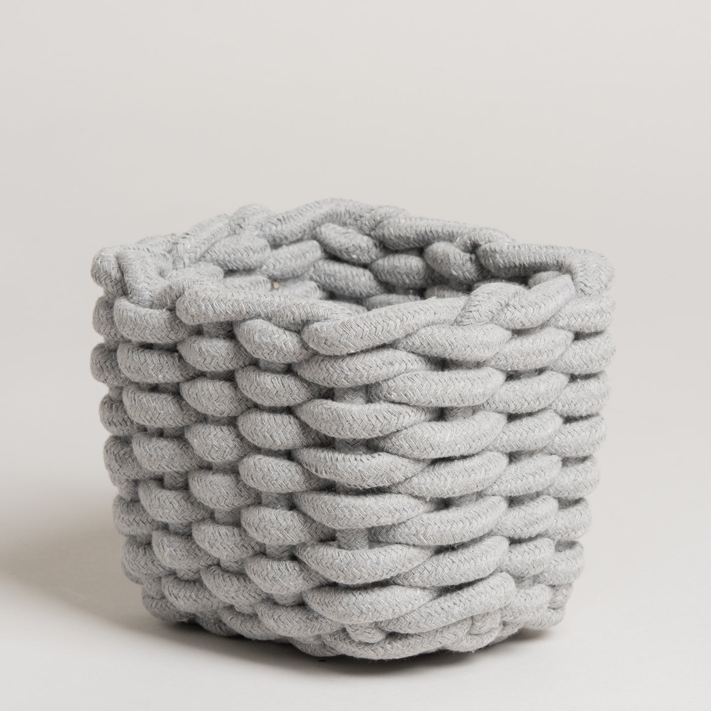 Cesto de algodon Tessuto gris 17x17x12 cm