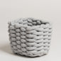Cesto de algodon Tessuto gris 17x17x12 cm