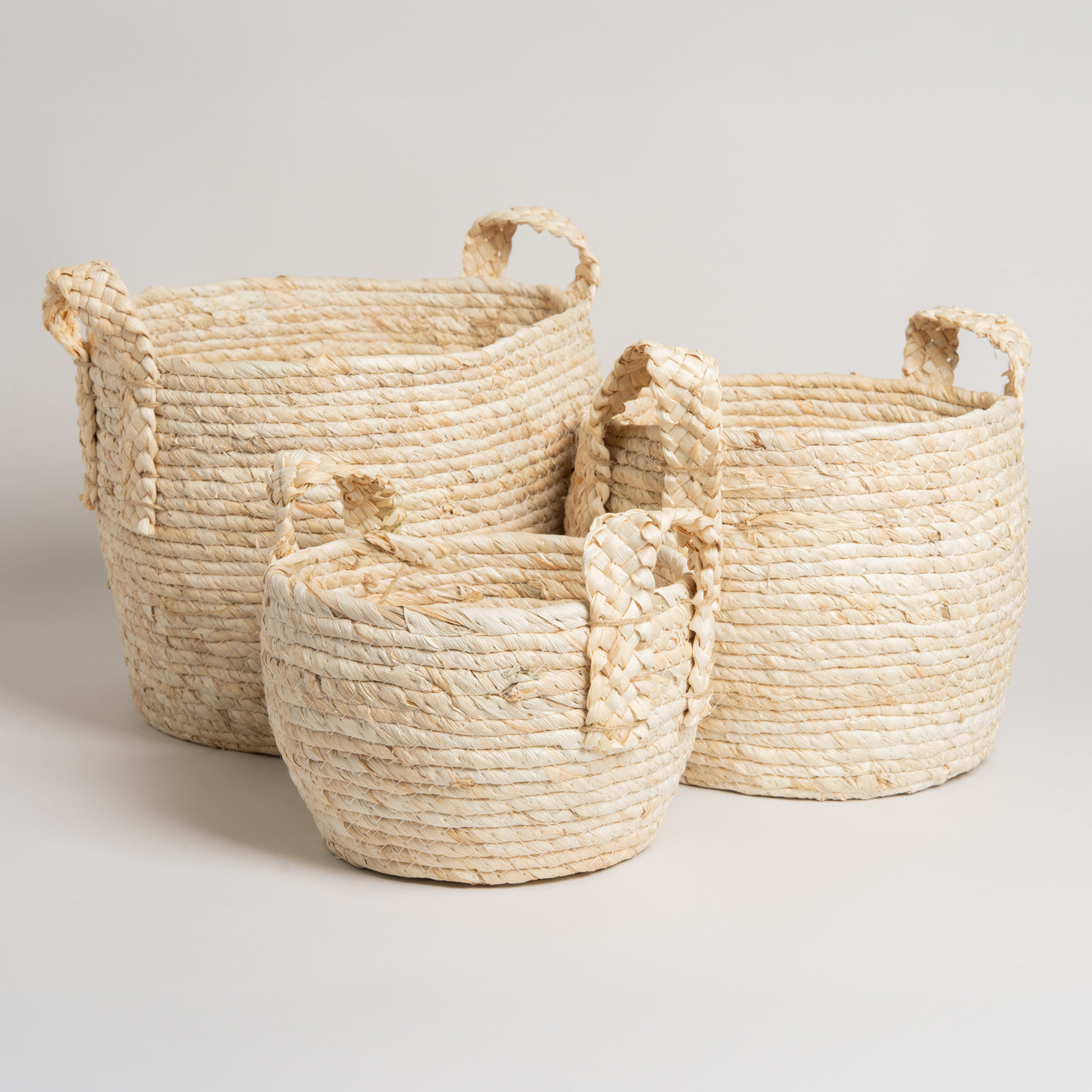 Cesto de seagrass Darla set x 3 30x25 I 23x23 I 18x18 cm