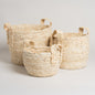 Cesto de seagrass Darla set x 3 30x25 I 23x23 I 18x18 cm
