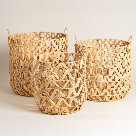 Cesto de papel XL Roxbury Set x 3 25x30 I 30x35 I 35x38 cm