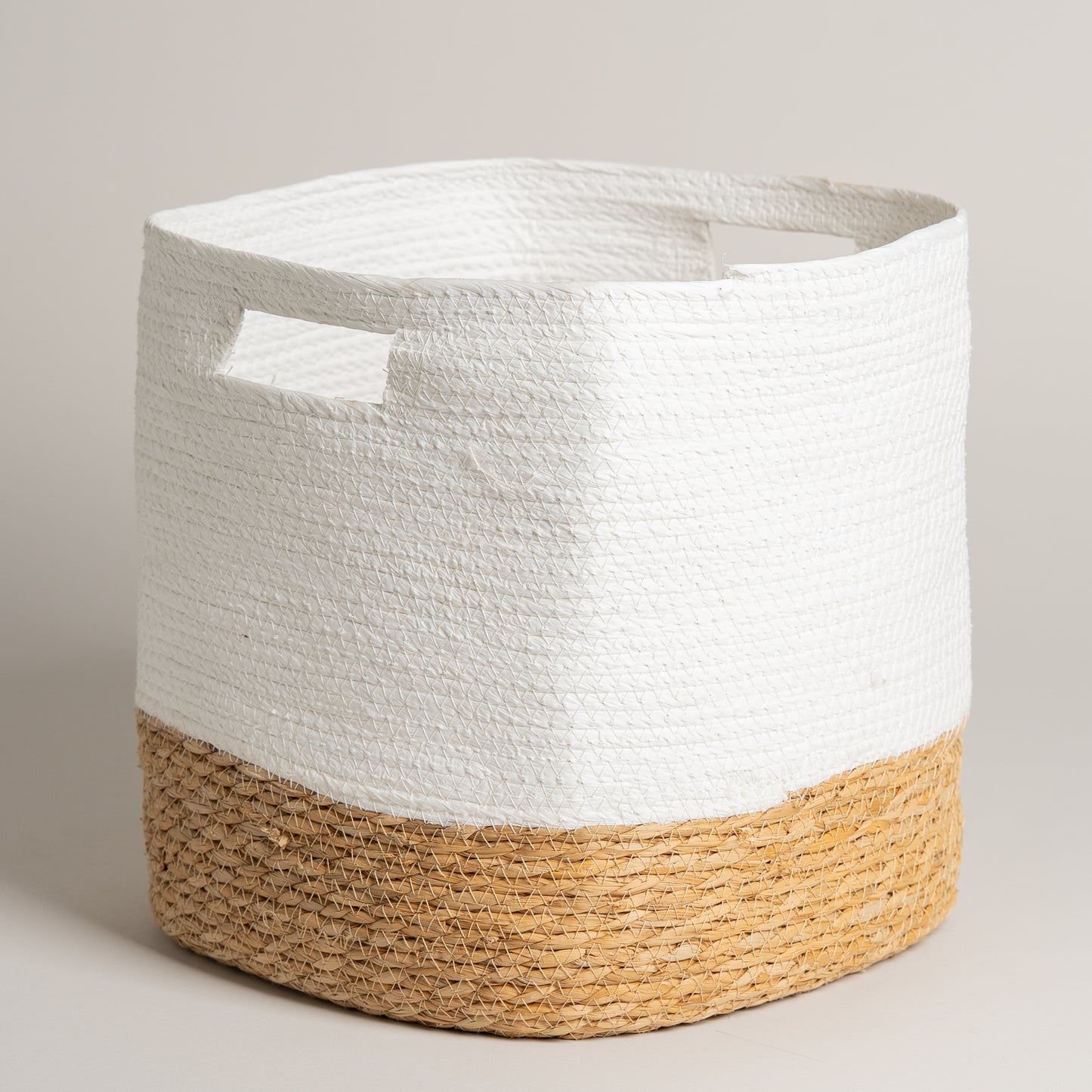 Cesto de seagrass bitono Baggy Flat 34x30x31 cm