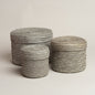 Cesto de seagrass Aura  set x 3 15x15 i 20x16 i 25x18 cm