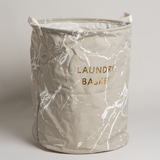 Cesto simil marmol gris polyester 40*50 cm