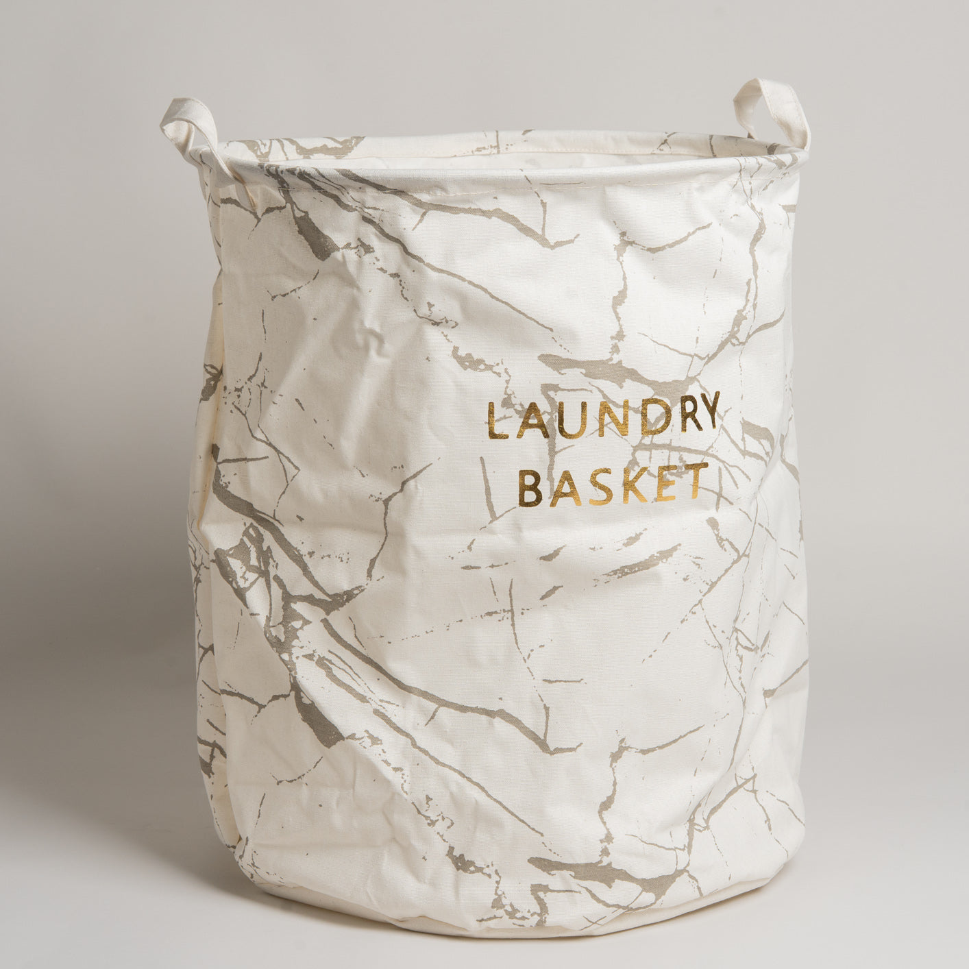 Cesto simil marmol blanco polyester 40*50 cm