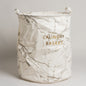 Cesto simil marmol blanco polyester 40*50 cm