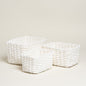 Cesto papel Glidy blanco set x 3 22x17x13 i 20x14x11 i 10x12x18 cm