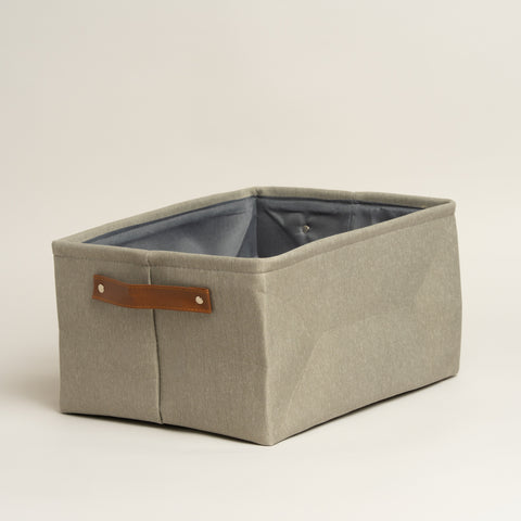 Cesto rectangular Luster gris 30x40x20