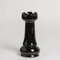 Pieza de ajedrez ceramica negra Torre 8.5x20 cm