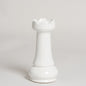 Pieza de ajedrez ceramica blanca Torre 8.5x20 cm