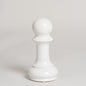 Pieza de ajedrez ceramica blanca Peon 19x8 cm
