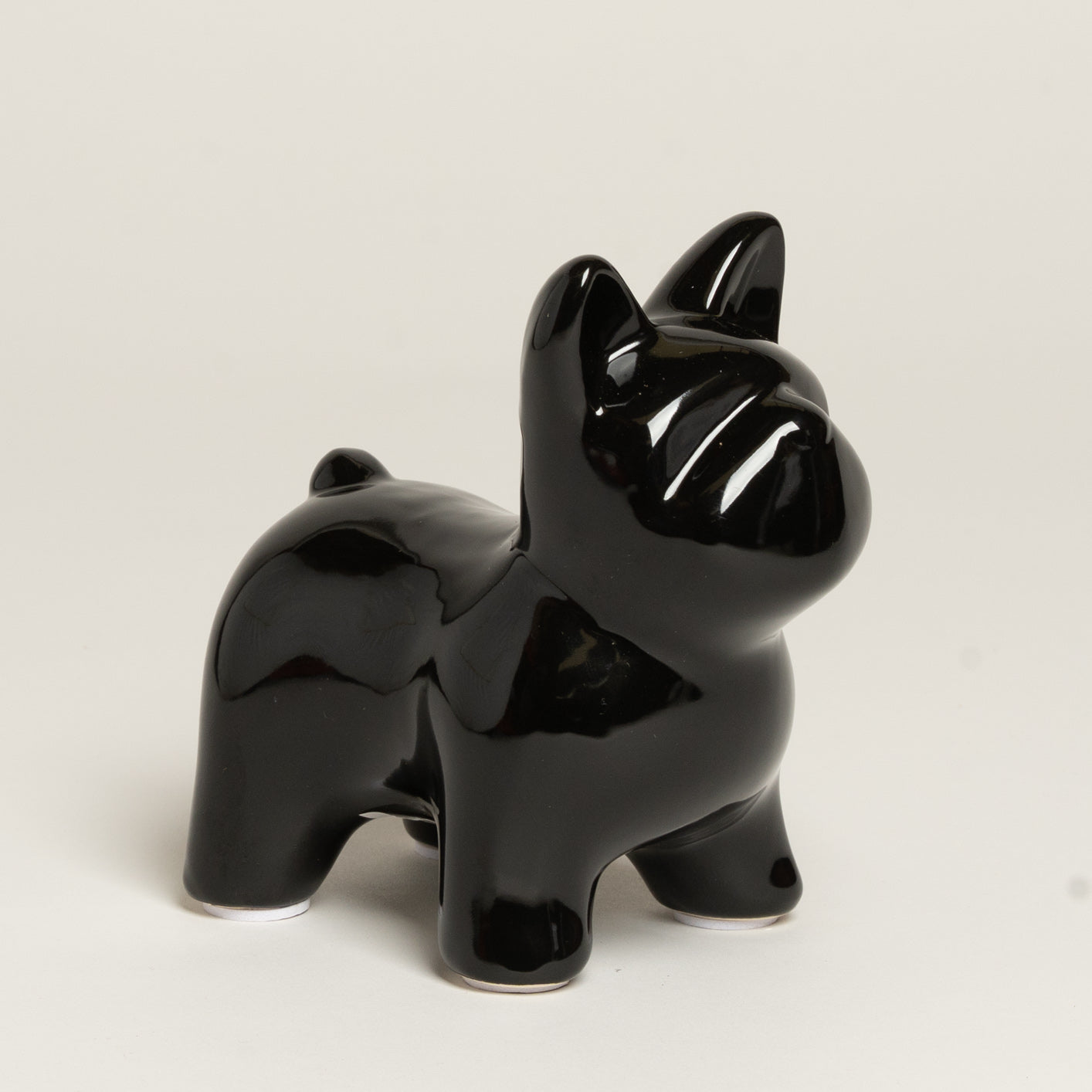 Pieza decorativa Doggy negra 7x11cm