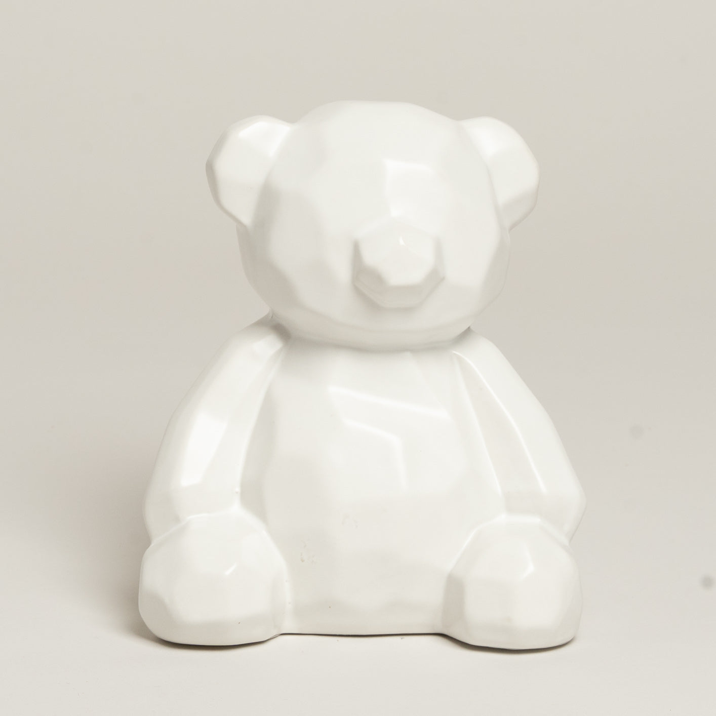 Pieza decorativa bear blanca 12x14cm