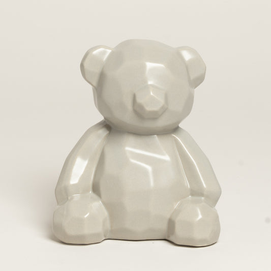 Pieza decorativa Bear gris 12x14cm