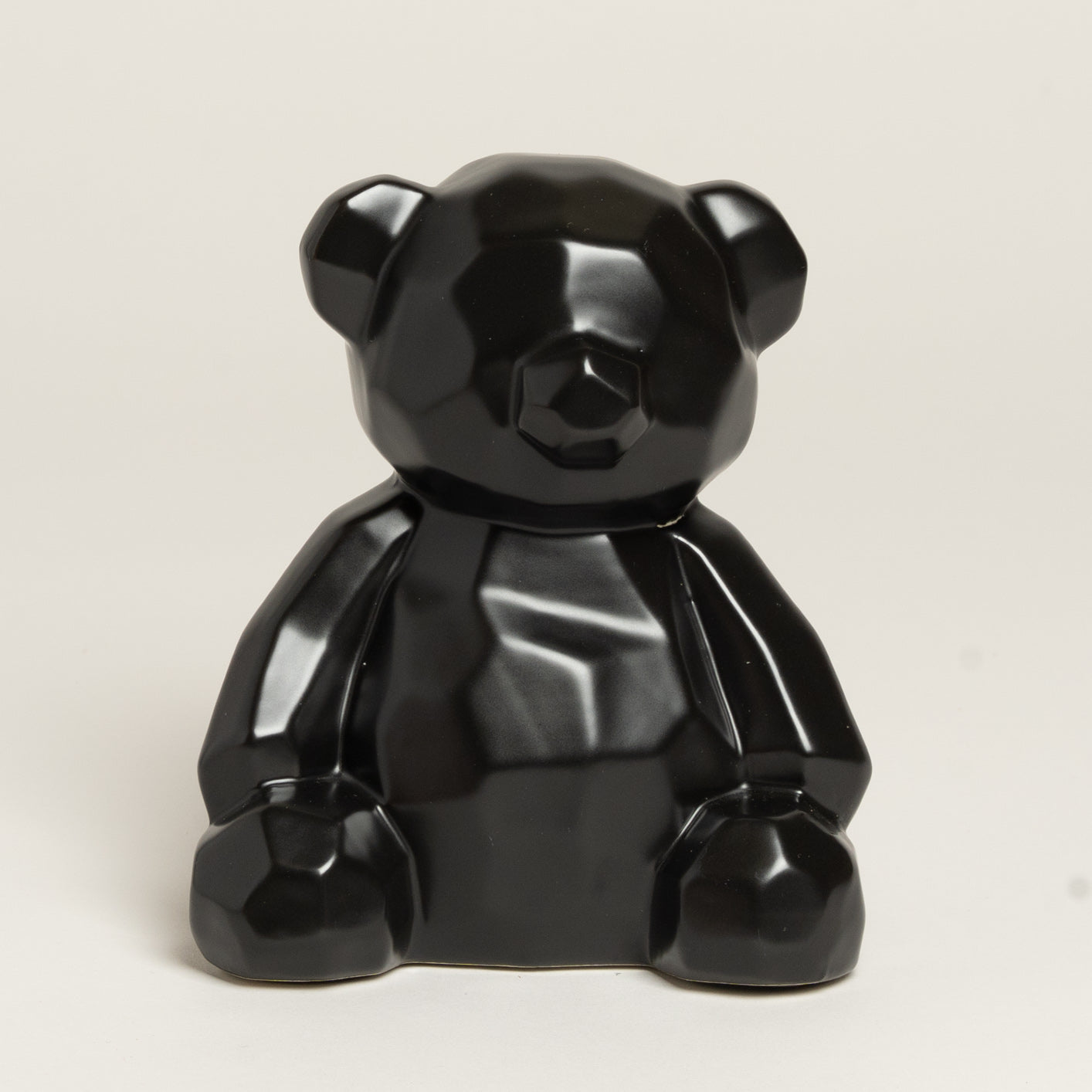 Pieza decorativa Bear negra 12x14cm