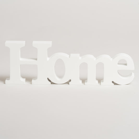Letras de madera blanca home 28x9.5x2.5 cm