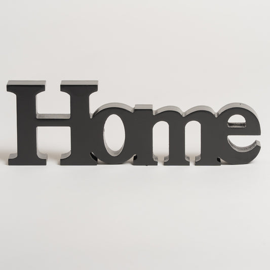 Letras de madera negra home 28x9.5x2.5 cm