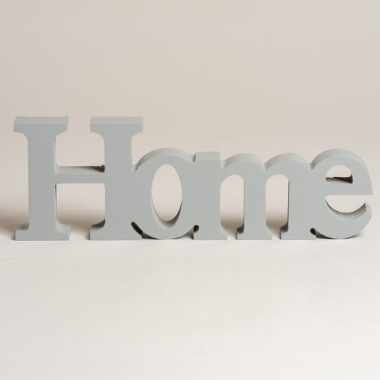 Letras de madera gris home 28x9.5x2.5 cm