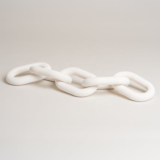 Cadena decorativa LongChain blanca 55x10 cm