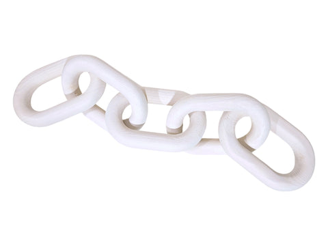 Cadena decorativa LongChain blanca 55x10 cm