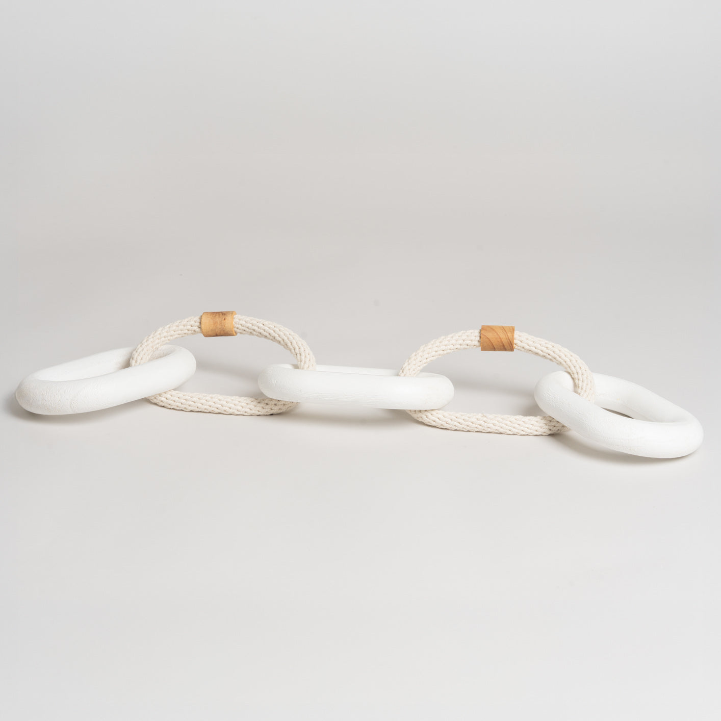 Cadena decorativa LongChain Cotton blanca 55x10 cm