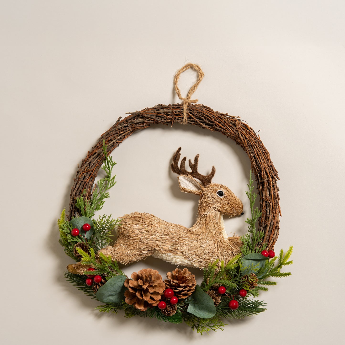 Colgante decorativo navidad Reindeer diam 35 cm