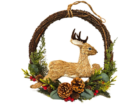 Colgante decorativo navidad Reindeer diam 35 cm