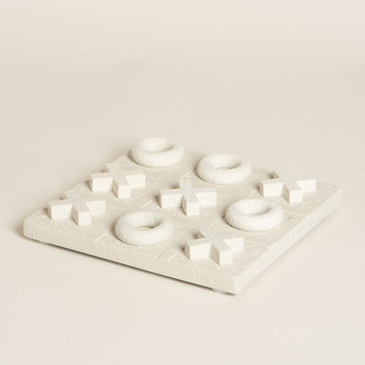 Piedra pieza decorativa Tik Tak Toe 20x20 cm