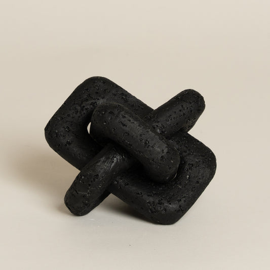 Cadena Angularia piedra negra 11 cm