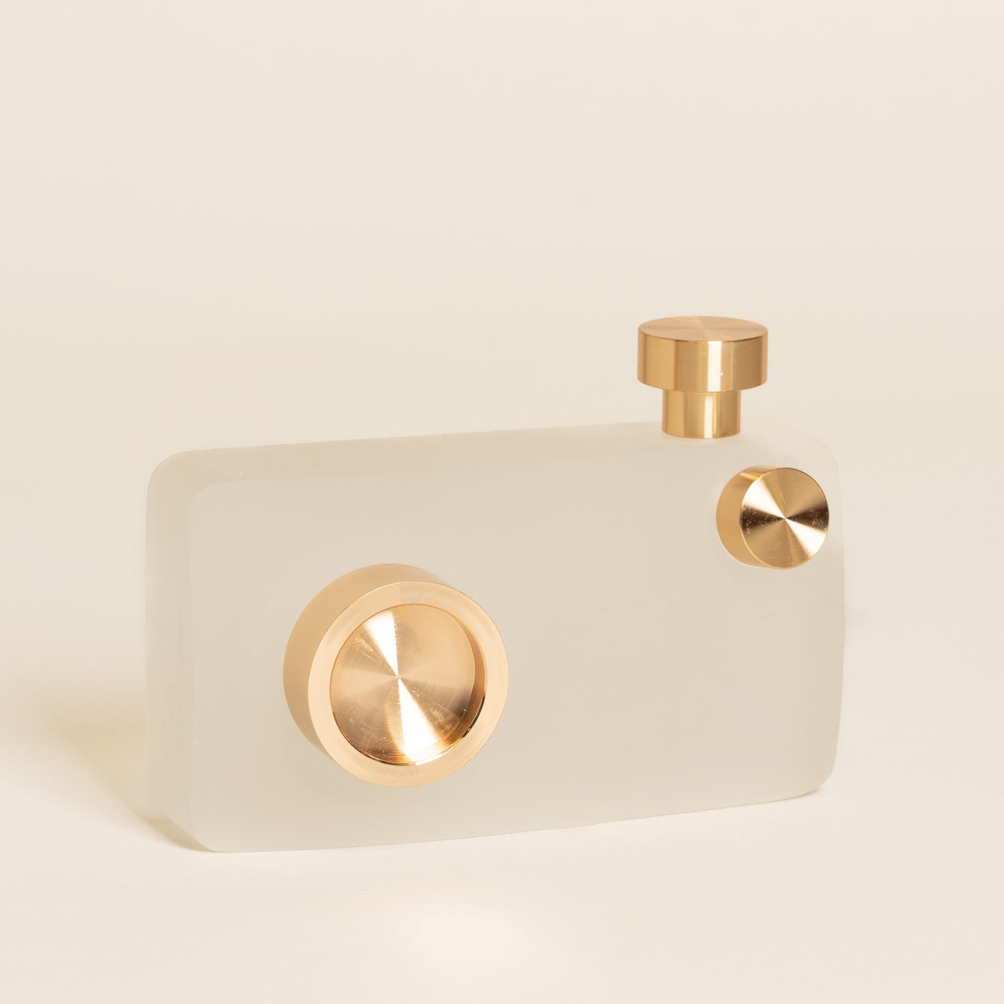 Pieza decorativa glass Photy glass gold rose 13x3x7 cm