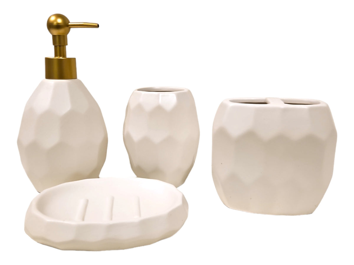 Dispenser para baño de ceramica blanco Xaona